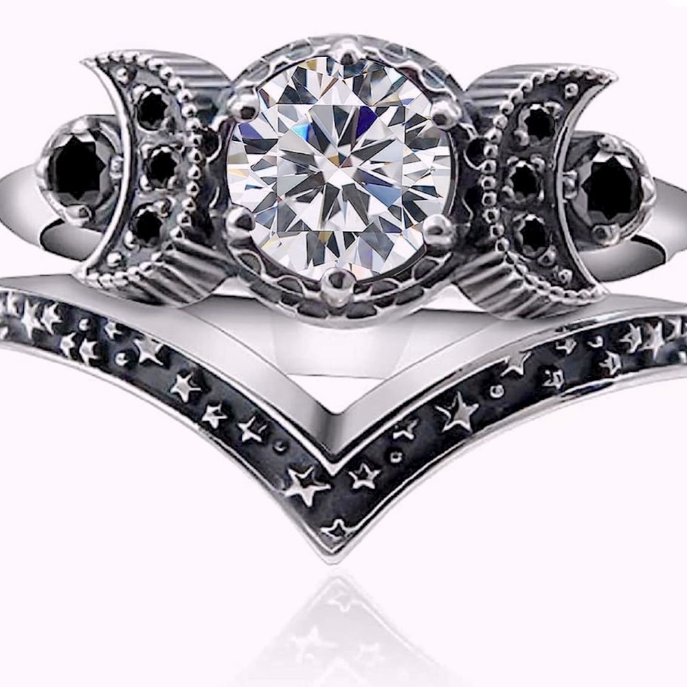 Triple Moon Ring